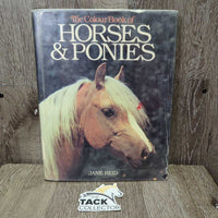 The Colour Book of Horses & Ponies by Jane Reid *fair, torn, taped, folded & bent corners, loose binding, tape, library book
