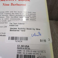 Horses Activity Book by Nina Barbaresi *new
