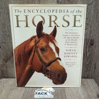 The Encyclopedia of the Horse by Wlwyn Hartley Edwards *gc, rubs, scuffs, curled edges, torn, chewed & bent corners, stains, dirt
