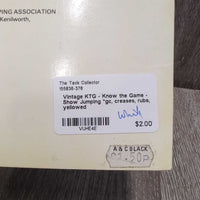 Vintage KTG - Know the Game - Show Jumping *gc, creases, rubs, yellowed
