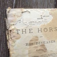 VINTAGE 1903 The Horse and His Diseases by Dr BJ Kendall, bag *fair, torn, stained

