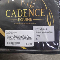 Hvy Mesh Fly Mask, Long Nose,Ears, Bag *new
