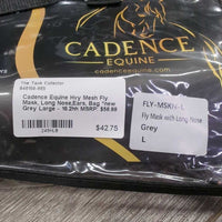 Hvy Mesh Fly Mask, Long Nose,Ears, Bag *new
