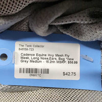 Hvy Mesh Fly Mask, Long Nose,Ears, Bag *new
