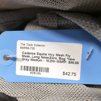 Hvy Mesh Fly Mask, Long Nose,Ears, Bag *new
