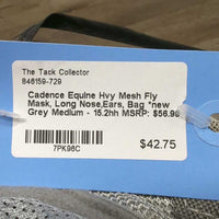 Hvy Mesh Fly Mask, Long Nose,Ears, Bag *new
