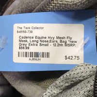 Hvy Mesh Fly Mask, Long Nose,Ears, Bag *new

