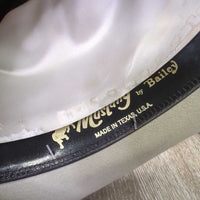 Western Wool Felt Hat *gc/fair, lining: folded brim, peeled & loose lining, stains, rubs, older

