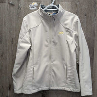Soft Shell Fleece Lined Jacket, Zipper *gc, clean, v.clumpy pocket lining, mnr cuff stains & collar rubs & pills
