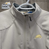 Soft Shell Fleece Lined Jacket, Zipper *gc, clean, v.clumpy pocket lining, mnr cuff stains & collar rubs & pills

