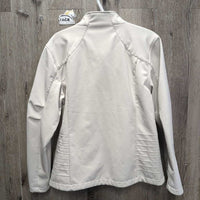 Soft Shell Fleece Lined Jacket, Zipper *gc, clean, v.clumpy pocket lining, mnr cuff stains & collar rubs & pills
