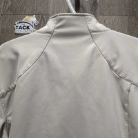 Soft Shell Fleece Lined Jacket, Zipper *gc, clean, v.clumpy pocket lining, mnr cuff stains & collar rubs & pills
