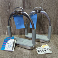 Flexi Stirrup Irons, Swivel Top *xc, clean, mnr scratches & stains
