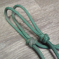 Soft Nylon Rope Halter, leather tassel *vgc, mnr dirt, residue, stains, faded, stitched loop
