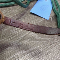 Soft Nylon Rope Halter, leather tassel *vgc, mnr dirt, residue, stains, faded, stitched loop
