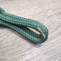 Soft Nylon Rope Halter, leather tassel *vgc, mnr dirt, residue, stains, faded, stitched loop
