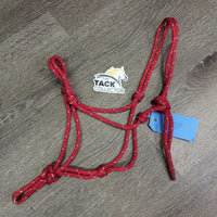 Soft Nylon Rope Halter *xc/vgc, 0 leather tassel, mnr snags, threads, rubs, stains
