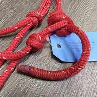 Soft Nylon Rope Halter *xc/vgc, 0 leather tassel, mnr snags, threads, rubs, stains
