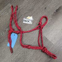 Soft Nylon Rope Halter *xc/vgc, 0 leather tassel, mnr snags, threads, rubs, stains
