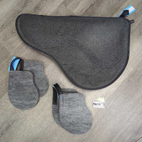 Endurance AIR Saddle Pad, 2 PAIRS Felt shims *vgc, mnr hair, stains, residue?dirt, rubs & hair, HOLDS Air
