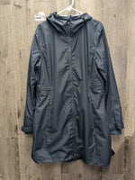 Light Long Riding Duster, Zipper, Hood, Mesh Lining *vgc, mnr edge rubs & stains
