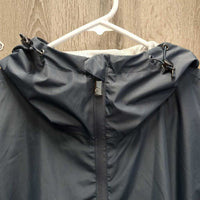 Light Long Riding Duster, Zipper, Hood, Mesh Lining *vgc, mnr edge rubs & stains

