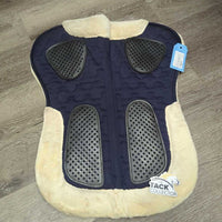 Quilt Non Slip Half Pad, Rolled Fleece Edge *vgc, clean, mnr stains & rubs
