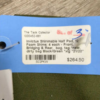 Shimmable Half Pad, 12 Foam Shims: 4 each - Front, Bridging & Rear, bag, tag *new, dirty bag
