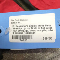 Three Piece Stretchy Lyrcra Braid In Tail Wrap *NO String, gc, clean, mnr pills, rubs & residue
