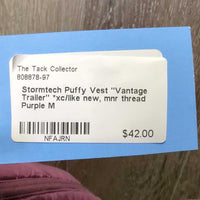 Puffy Vest "Vantage Trailer" *xc/like new, mnr thread
