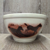 VINTAGE "Wild Horses" 2 Serving Bowls
