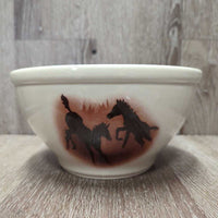 VINTAGE "Wild Horses" 2 Serving Bowls
