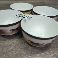 VINTAGE Dinnerware 16 pc Set: "Wild Horses" 4 x's Bowls, Mugs, Sm Plates, Lg Plates *1 bowl not for food use

