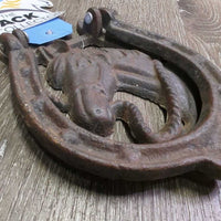 Cast "Horseshoe" Door Knocker *gc, rust, stains, rubs, scratches
