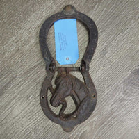 Cast "Horseshoe" Door Knocker *gc, rust, stains, rubs, scratches
