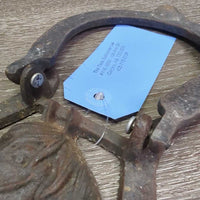 Cast "Horseshoe" Door Knocker *gc, rust, stains, rubs, scratches

