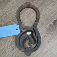 Cast "Horseshoe" Door Knocker *gc, rust, stains, rubs, scratches
