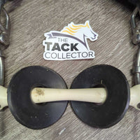 Soft Flexi Mullen Mouth Combi Hackamore, chain, sheepskin Nose *vgc, clean, mnr dirt, stains, hair & rubs, curled velcro, NO Chin Strap

