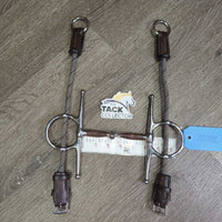 Sweet Iron Full Cheek Gag Bit, Thick Nylon Rope Gag Cheeks *vgc, clean, rust, scuffs & scratches, gouged/hollow spots
