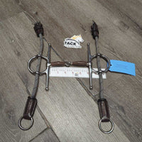 Sweet Iron Full Cheek Gag Bit, Thick Nylon Rope Gag Cheeks *vgc, clean, rust, scuffs & scratches, gouged/hollow spots
