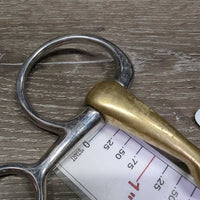 Lozenge French Link Baucher Bit *vgc/gc, clean, mnr stains, rubs, chews & scratches
