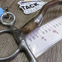 Med/Narrow High Port Tongue Relief Sweet Iron SS Pelham, chain *vgc, clean, residue, scuffs & scratches
