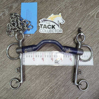 Med High Port Tongue Relief LS Pelham, Chain *gc, scale, stains, scratches, clean, rubs
