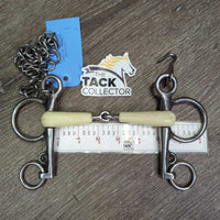SS Plastic Pelham Bit, chain *vgc, clean, mnr stains, scuffs & rubs
