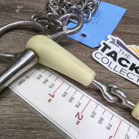 SS Plastic Pelham Bit, chain *vgc, clean, mnr stains, scuffs & rubs
