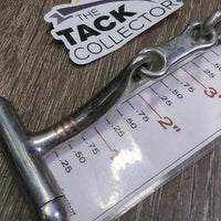 Thin Curved French Link Eggbutt Bit, tiny flat center bar *gc, dirty, scratches, scuffs, stains, residue

