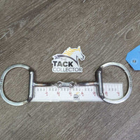 Thin Curved French Link Eggbutt Bit, tiny flat center bar *gc, dirty, scratches, scuffs, stains, residue

