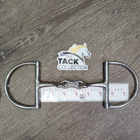Thin French Link Hunter D Ring Bit, center bar *gc, dirty, scale, stains, residue, scuffs, scratches
