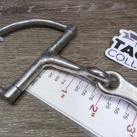 Thin French Link Hunter D Ring Bit, center bar *gc, dirty, scale, stains, residue, scuffs, scratches
