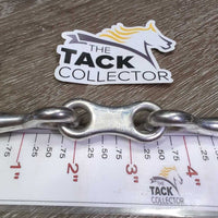 Thin French Link Hunter D Ring Bit, center bar *gc, dirty, scale, stains, residue, scuffs, scratches
